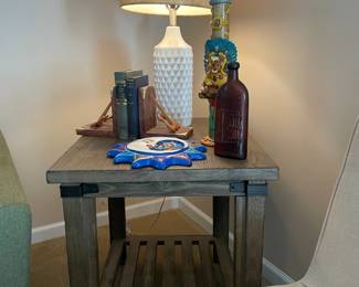 Side Table, Decorative Lamp
