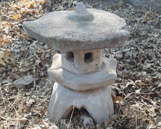 Japanese-Style Concrete Pagoda Lantern