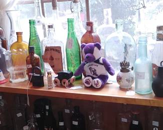 Lots of antique bottles