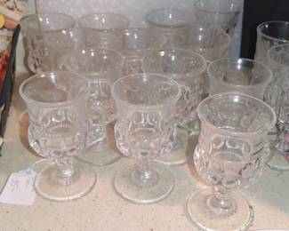 Pretty thumbprint cordial glasses