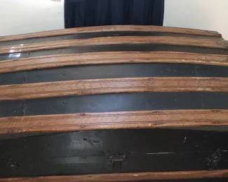 Beautiful antique trunk Oak and black