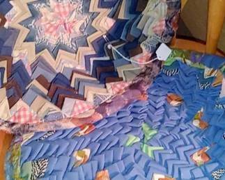 Vintage handmade rugs and seat covers