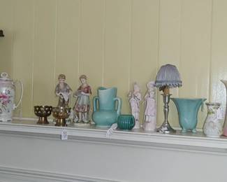 Lots of antique porcelain and pottery