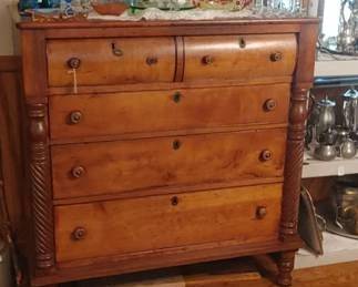 Fantastic handmade antique dresser with key hole accents