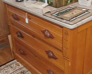 Antique Walnut chest with fruit wood hardware