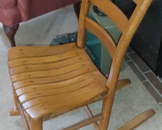Maple sewing rocking chair
