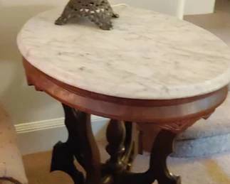 Antique Victorian marble top table