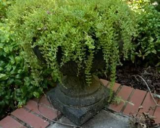 Grecian style antique concrete planters
