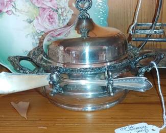 Beautiful butter dish with glass insert