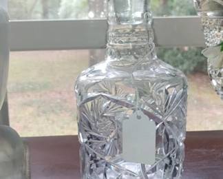 Antique crystal decanter