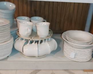 Pretty set of white dishes