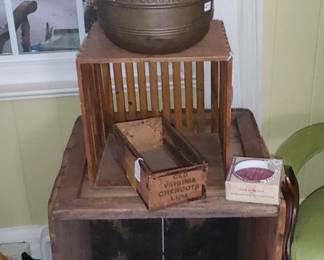 Rustic shipping crate and other boxes