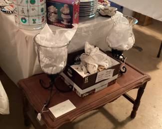 Candle Holders, Christmas Santa Glasses