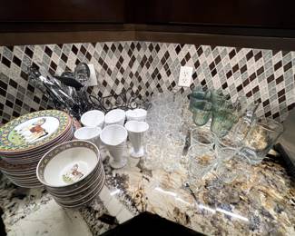 World Market Plates, Glass Beer Steins, beautiful wine glasses, drinking lgasses
