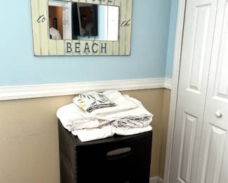Sheets, decor, linen, closets are packed