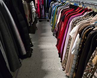 Racks and racks of designer clothing