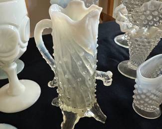 Northwood Town Pump Creamer - Opalescent Glass