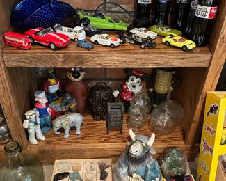 Super Bowl Coca Cola Bottles, Toy Cars, Vintage Banks