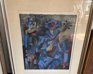 Lithograph - Guitar Player - Tony Agostino