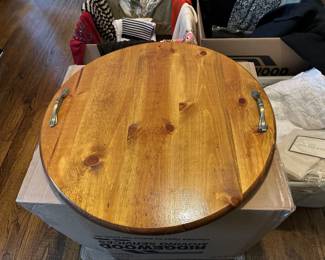 Large Wood Lazy Susan