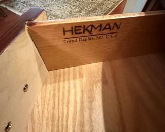 Hekman Inlaid Demilune Table