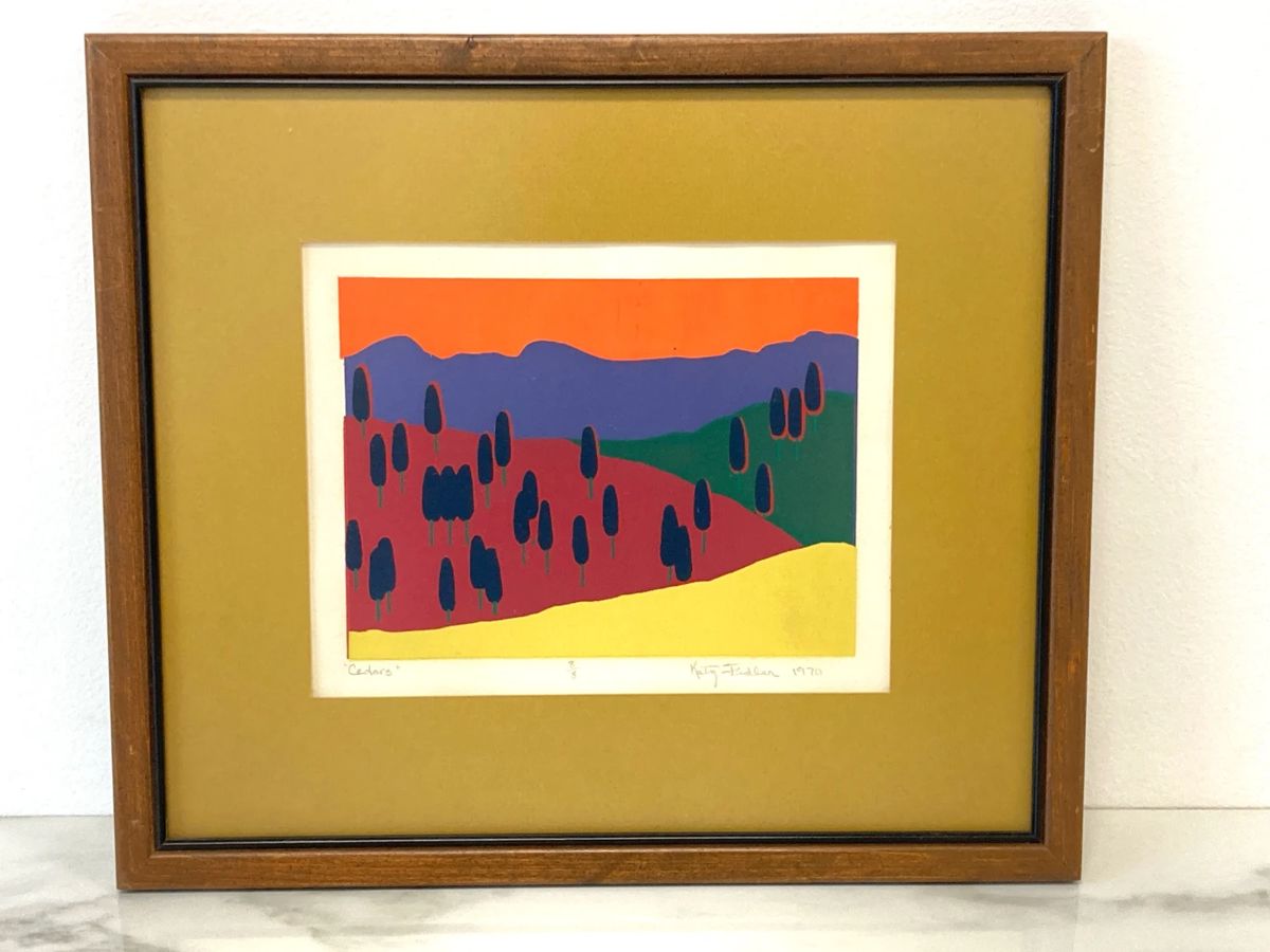 Lot 8070 Cedars by Katy Fidler Silkscreen Print Art
