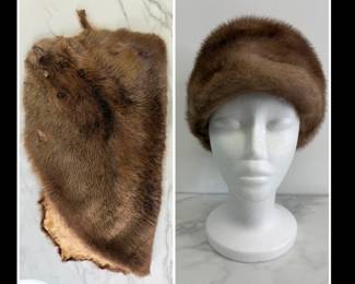 Lot 8051 Beaver Pelt and De Pinna Fur Cap