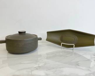 Lot 8097 Denby Pottery England Camelot Celery Covered Casserole Dishes