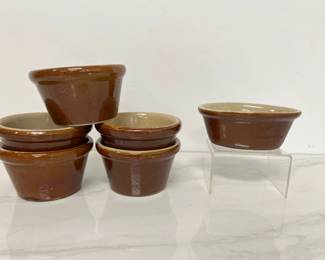 Lot 8088 Vintage Pearson Chesterfield Stoneware Ramekins Bowls Baking Dishes