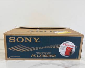 Lot 8008 Sony Stereo Turntable System PSLX300USB