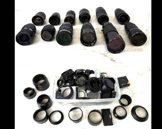 Lot 7917 SLR DSLR Camera Lenses Cases Accessories