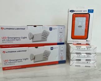 Lot 7958 Lacie Mobile Hard Drives Lithonia LED Emergency Light