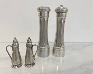 Lot 8035 Vintage A. L. Hanle Pewter Quaker Pewter Salt Pepper Shakers
