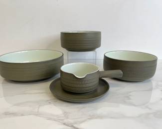 Lot 8096 Denby Pottery England Camelot Gravy BoatServing Bowls