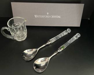 Lot 8062 Waterford LIsmore Salad Server Kerry Pattern Creamer
