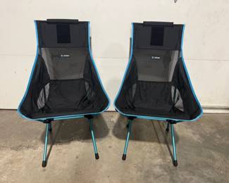 Lot 8021 2 Helinox Portable Lightweight Outdoor Sunset Camp Chairs