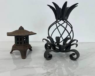 Lot 7959 Wrought and Cast Iron Garden Decor