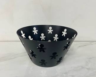 Lot 8199 Alessi Girotondo Black Stainless Steel Bowl