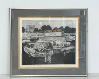 Lot 7956 Price Youngman Signed Trunkin to the Moonlite America 11 Lovers Moon 1 Art Print