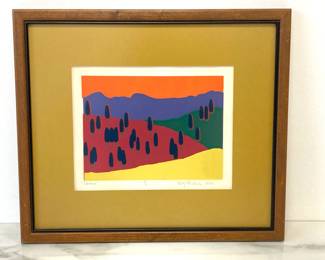 Lot 8070 Cedars by Katy Fidler Silkscreen Print Art