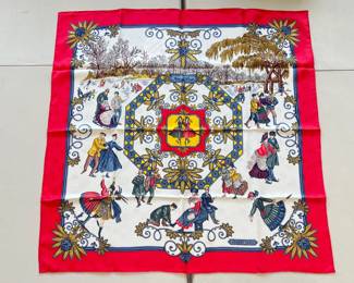 Lot 7063 Vintage Hermes Silk Scarf