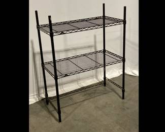 Lot 8653 Black Wire Metal Metro Storage Shelf Rack