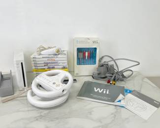 Lot 7983 Nintendo Wii Gaming Console Accessories Games