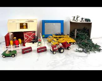 Lot 8078 Vintage Toys Fisher Price Little People Barn Tonka Trucks Corgi Matchbox EtchaSketch More