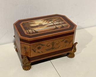 Lot 8119 Footed Box with Hinged Lid