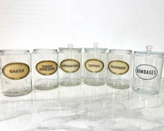 Lot 7978 Vintage Glasco Glass Apothecary Jars