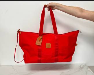 Lot 8146 Brics Italian 2 in 1 Large Zippered Canvas Tote Duffle