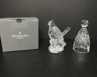 Lot 8069 Waterford Crystal Robin on Branch LIsmore Bell