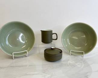 Lot 8095 Denby Pottery England Camelot SugarCreamerServing Bowls