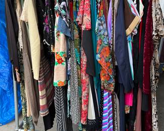 Racks of fun poly vintage dresses